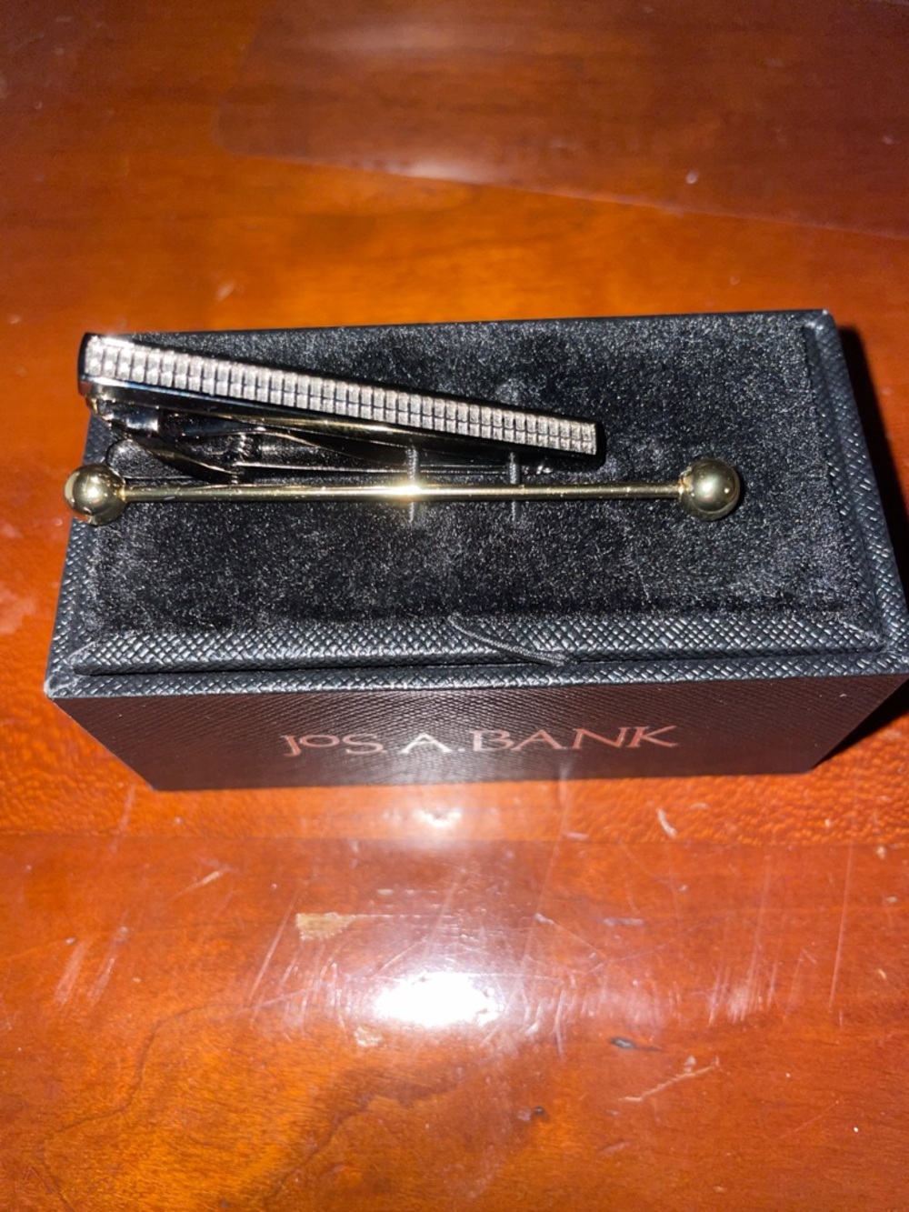 Jos. A. Bank Gold and Silver Tone Men's Tie Bar Set